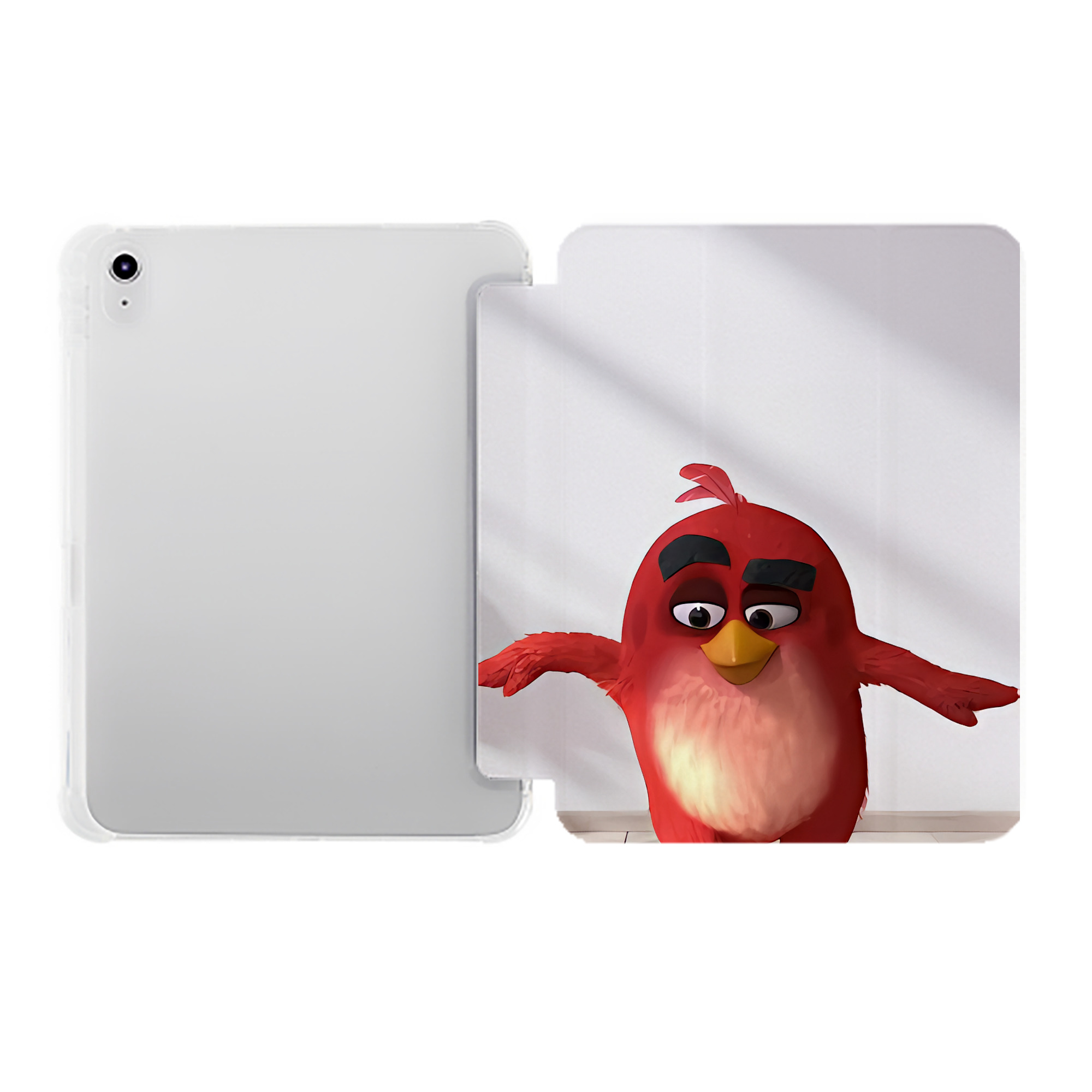 （画像用） Angry Birds アングリーバード IPad ケース ペン収納付き 三つ折りスタンド PUレザー×シリコン 対応機種9.5/10.5/10.9インチ